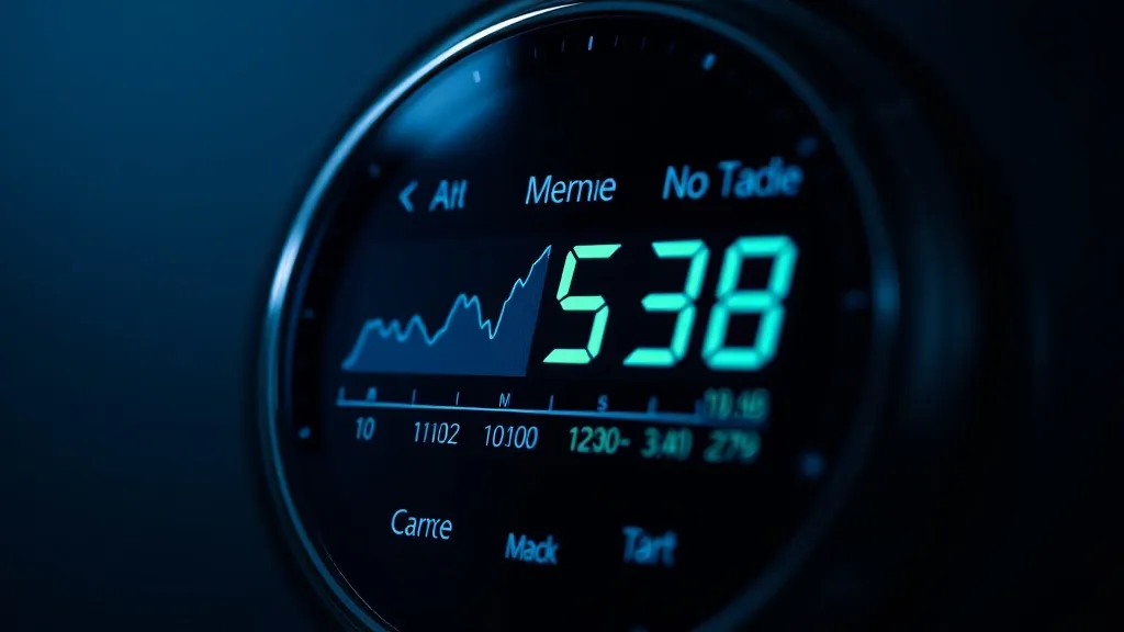 Close up of a smart home energy meter display showing graphs